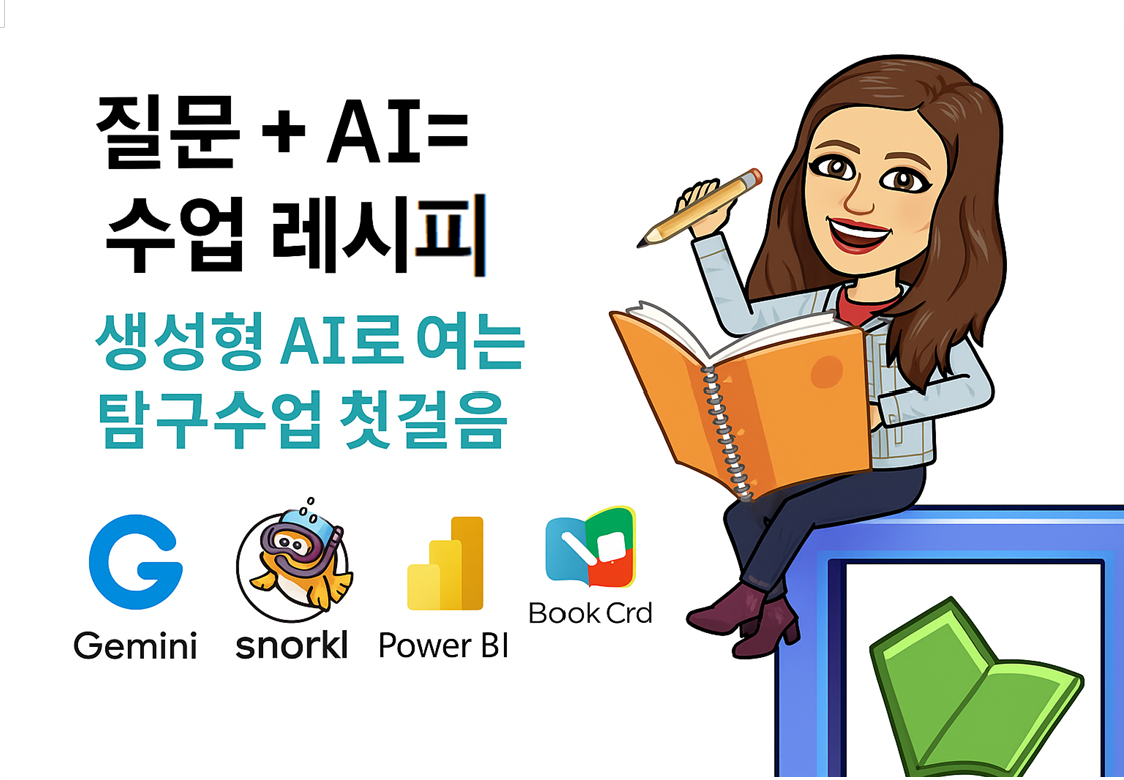 6.“질문+ AI= 수업 레시피” 생성형 AI로 여는 탐구수업 첫걸음(Gemini,Snorkl,PowerBI,Nearpod,Bookcreator)
