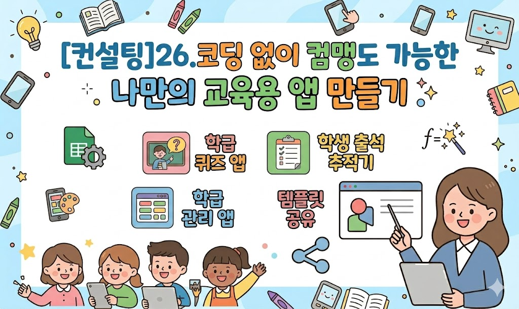 [컨설팅]26.코딩 없이 컴맹도 가능한 나만의 교육용 앱 만들기
