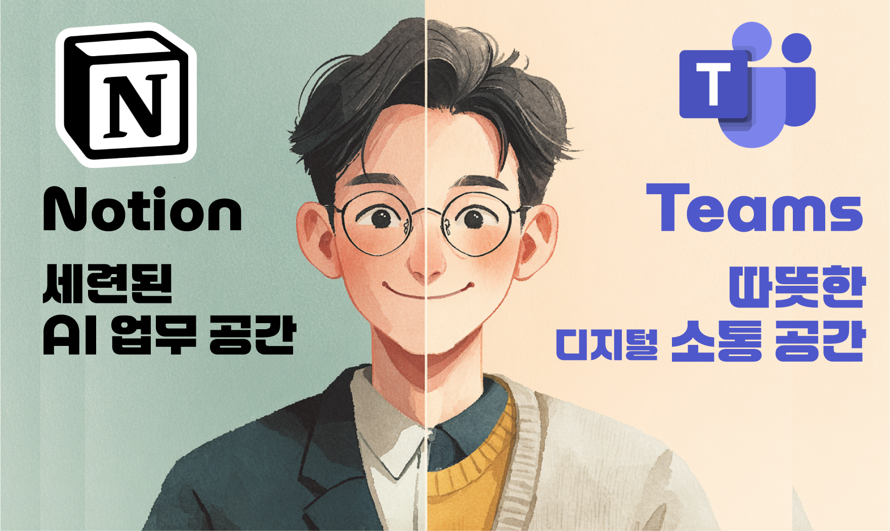 98.세련된 AI 업무 공간 Notion, 따뜻한 디지털 소통 공간 Teams